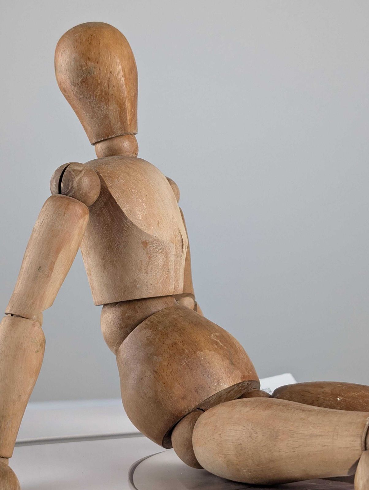 368.0 Maniquí De Artista Articulado De Madera Mid Century photo