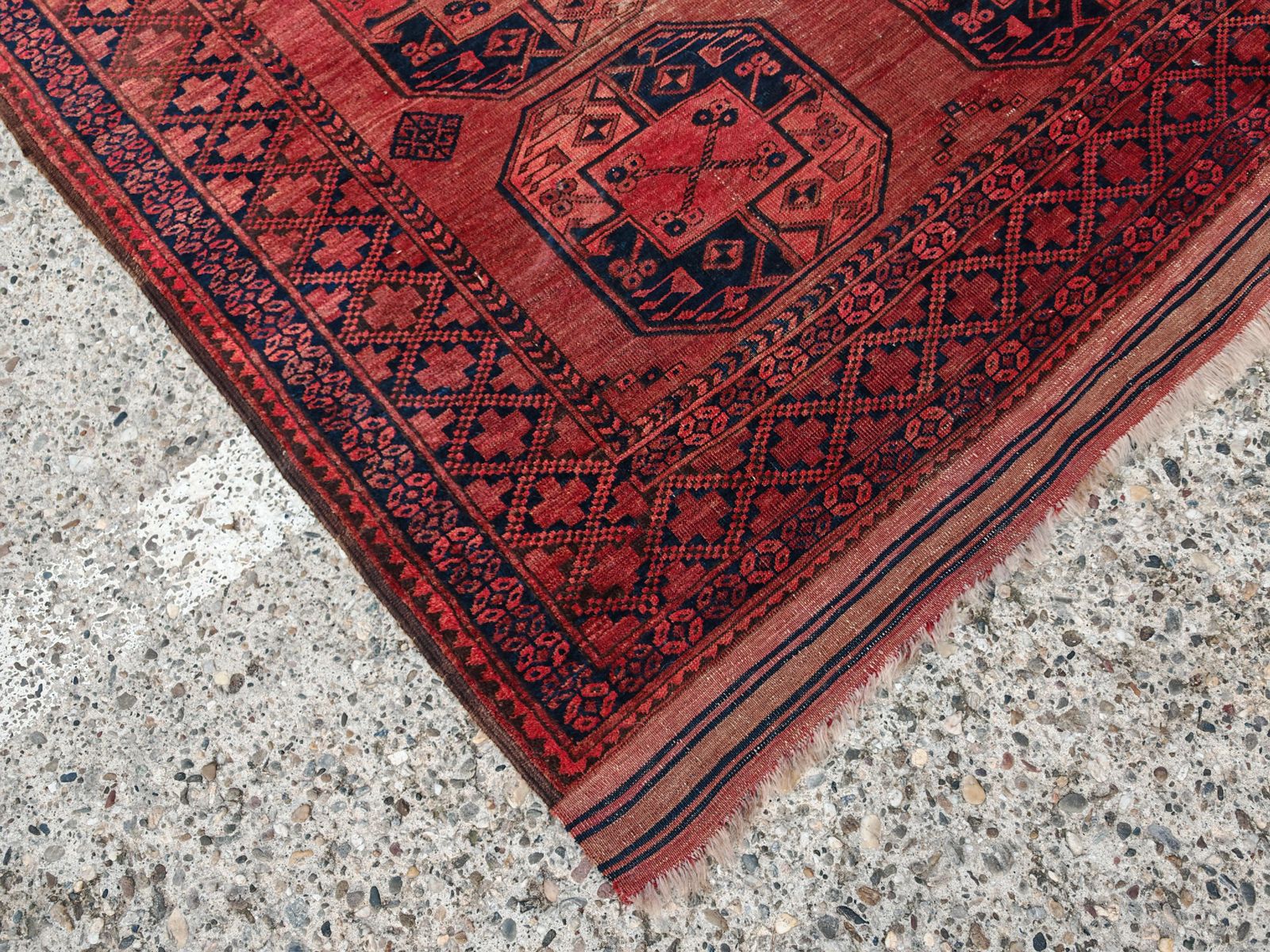 Antique Turkmen Ersari Rug, Hand Knotted In 100% Wool, Afghanistan 1920s photo 5000.0