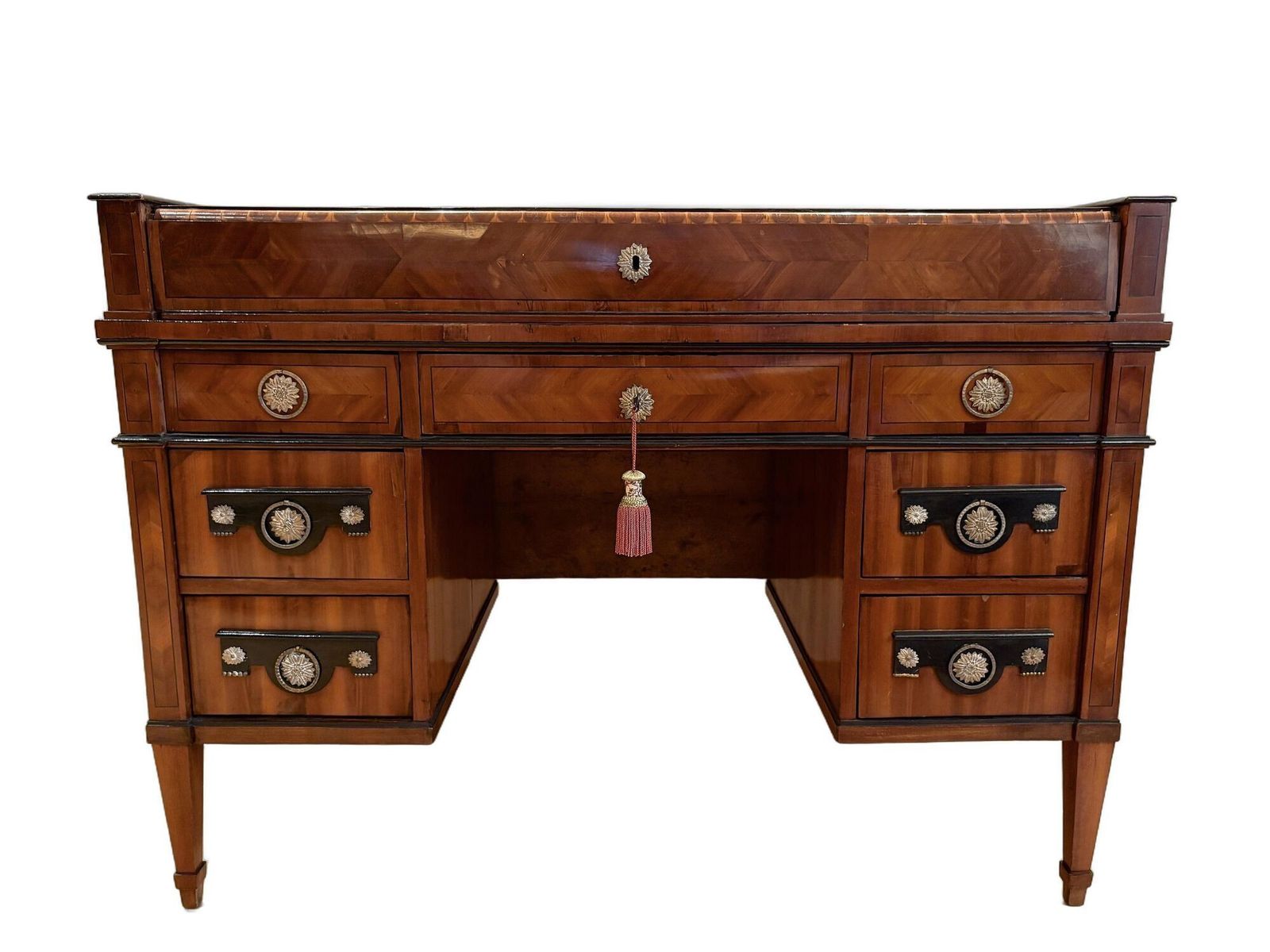 19th Century Empire Writing Desk With Roll Top, Nutwood, Austria Ca. 1800 photo furniture