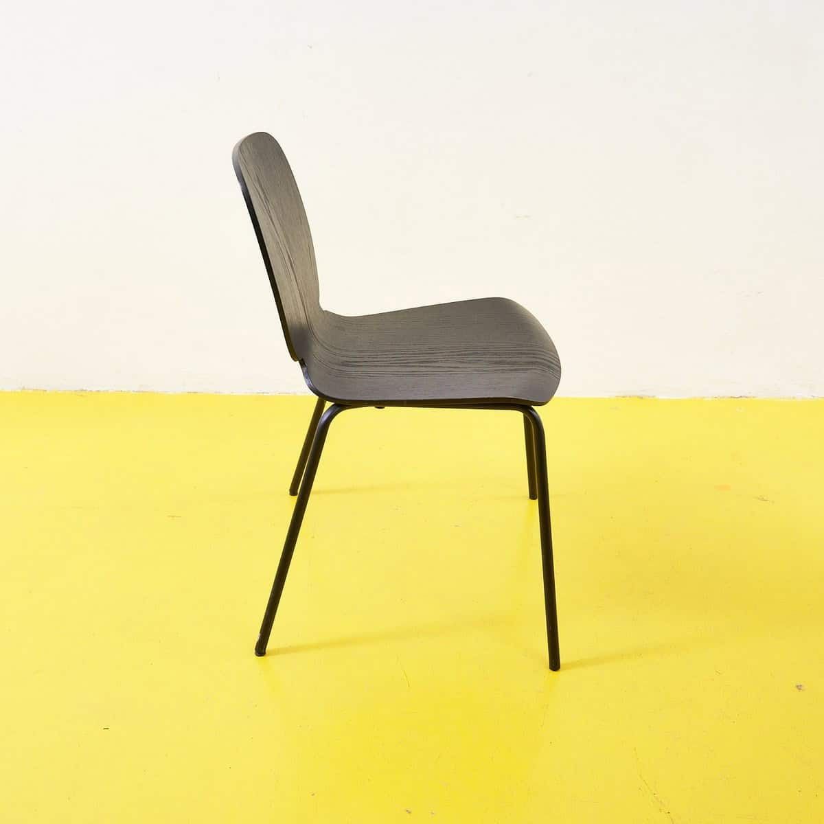 Elegant Black Wooden Chair, 2000s photo Furniture