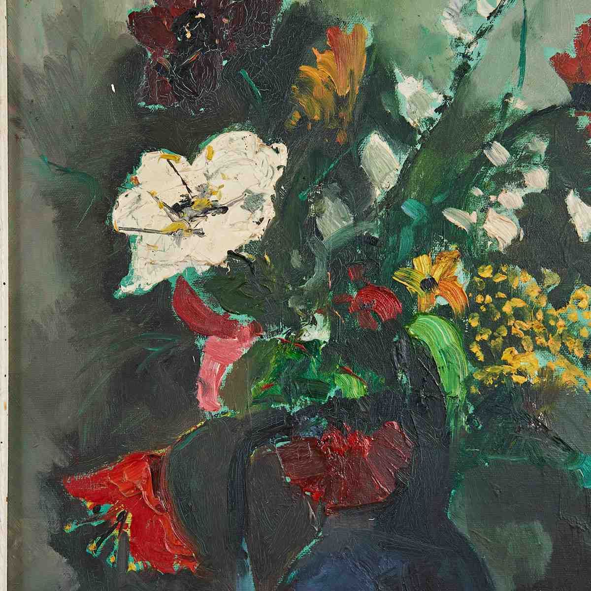 Elegant Floral Painting On Canvas photo for sale
