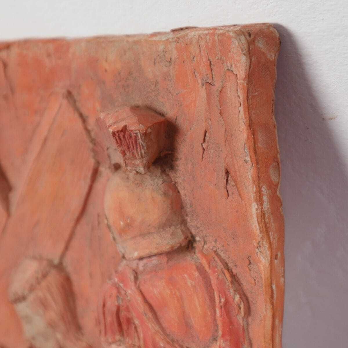 Pair Of Terracotta Bas Reliefs Of Sacred Art photo buy
