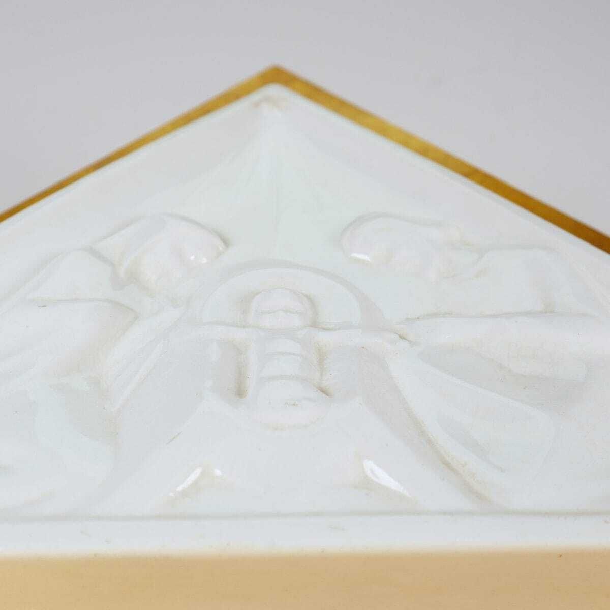 Bas Relief Painting Of The Holy Family In Sphinx Maastricht Ceramic photo vintage
