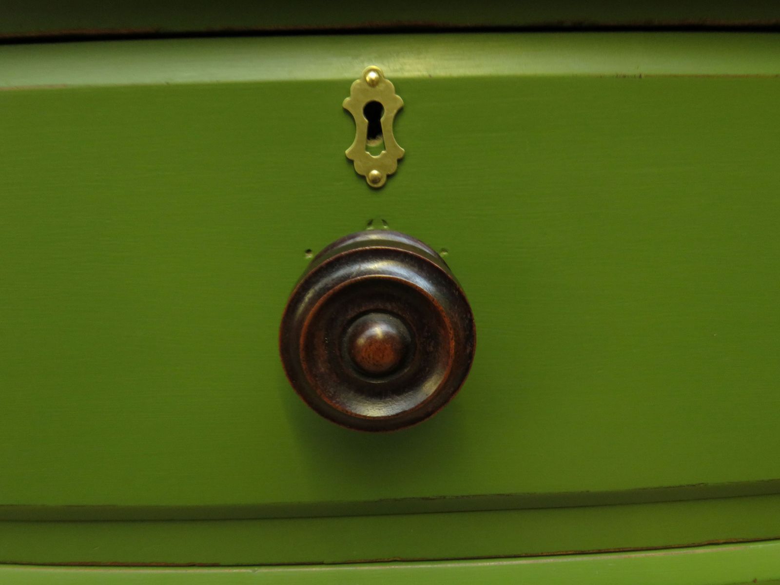 Antique Green Bow Chest Of Drawers photo vintage