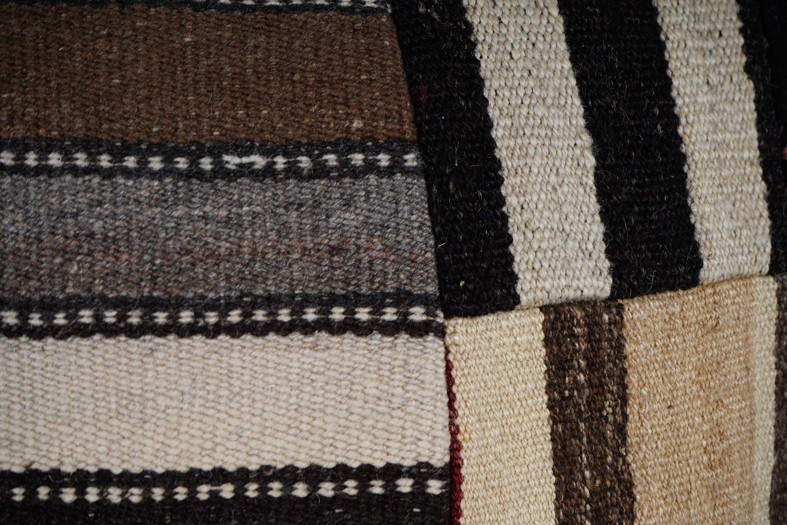 Turkish Kilim Pillow Covers (Set Of Two): Patchwork Wool Cushion photo 90.0
