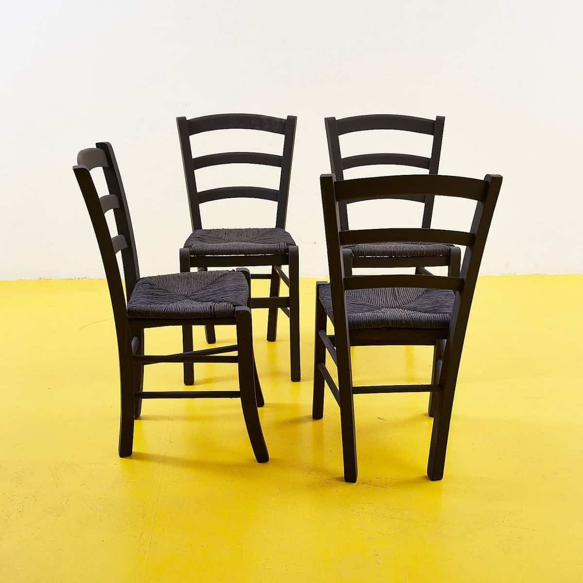 Elegant Rustic Style Chairs 4 Pieces photo vinterior