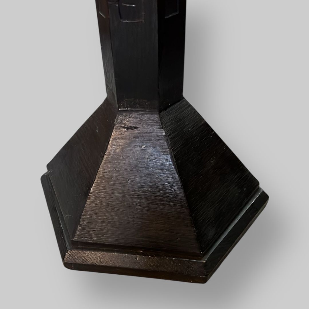Gothic Revival Ebonised Oak Church Candlestand, C.1900 photo buy