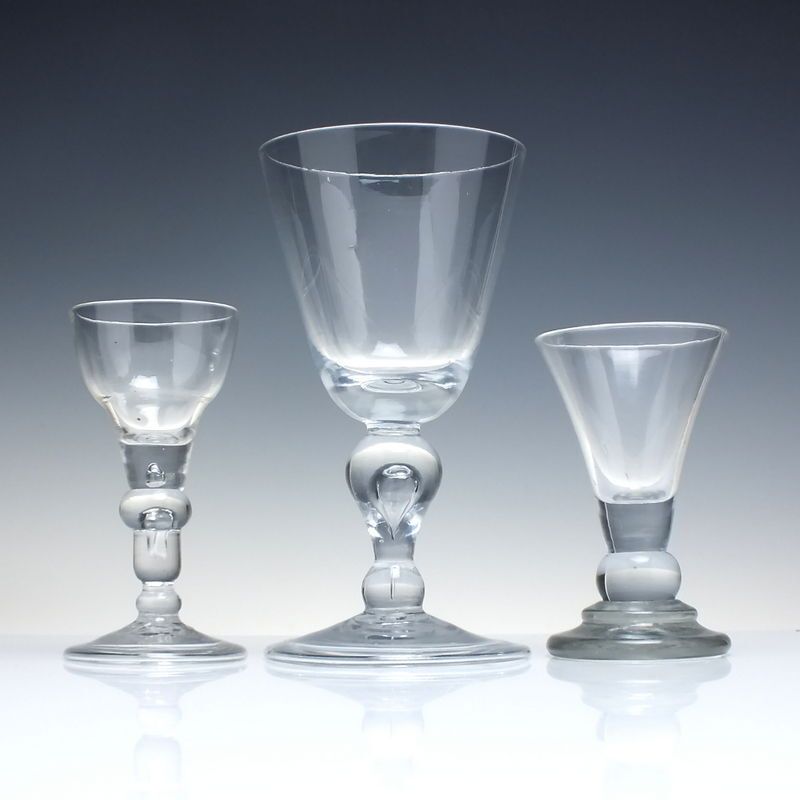 Large Queen Anne Baluster Wine Glass Goblet C1710