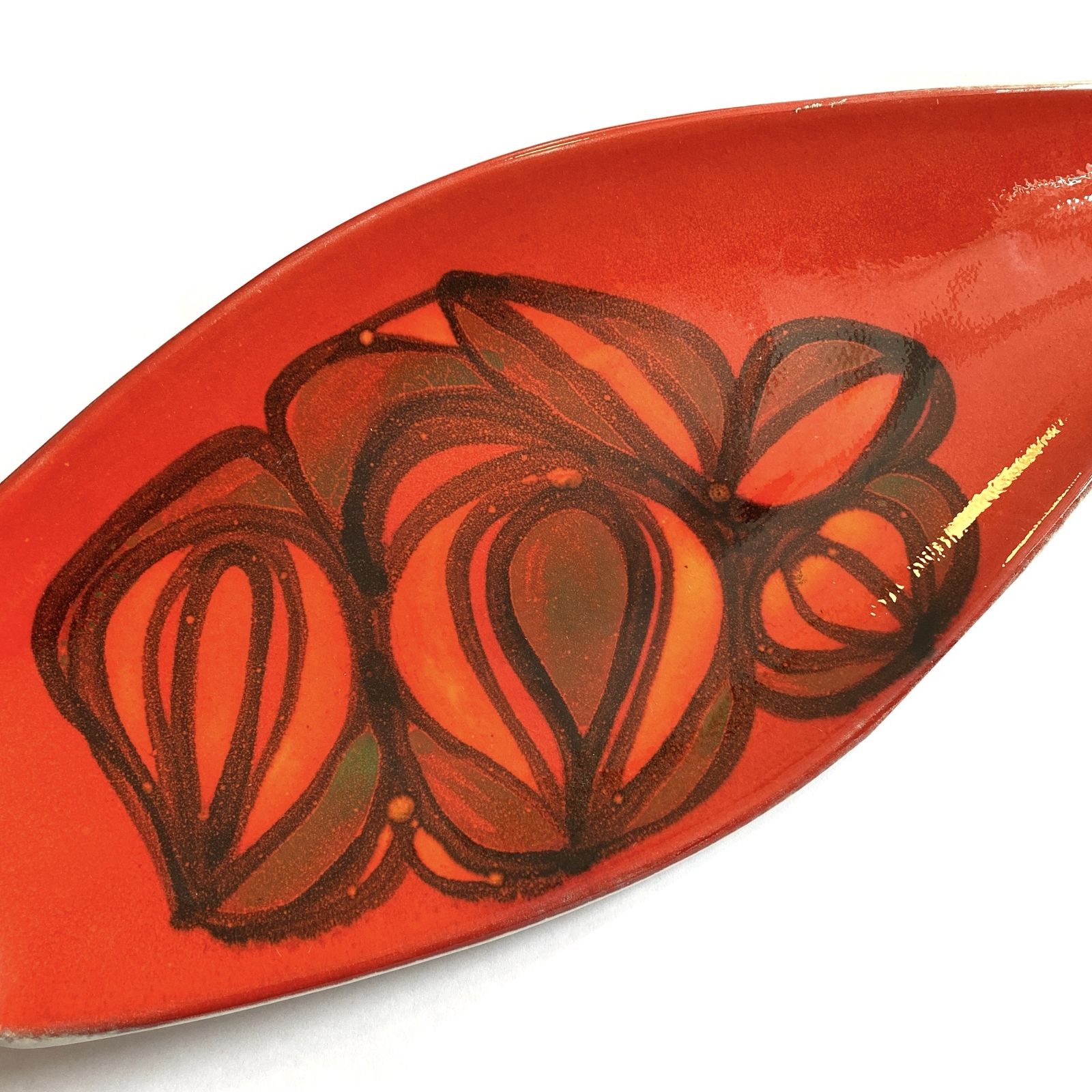 Poole Pottery Delphis Spear Dish, Shape 82, By Jeanette Spode  Mid Century Modern English Pottery photo Home Decor