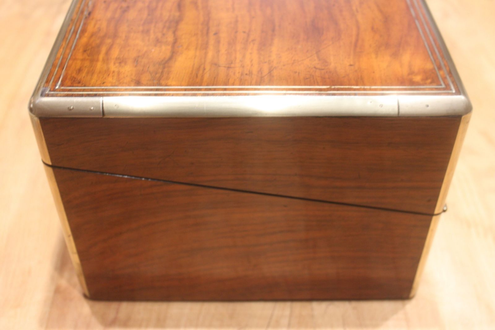 Victorian Figured Walnut Writing Slope With Bramah Lock And Keys And Secret Drawers photo vintage