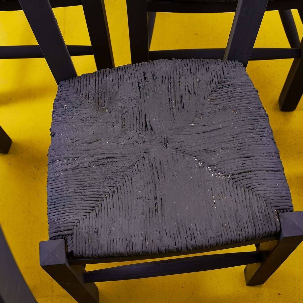 Elegant 9 Piece Black Wooden Chairs photo vinterior