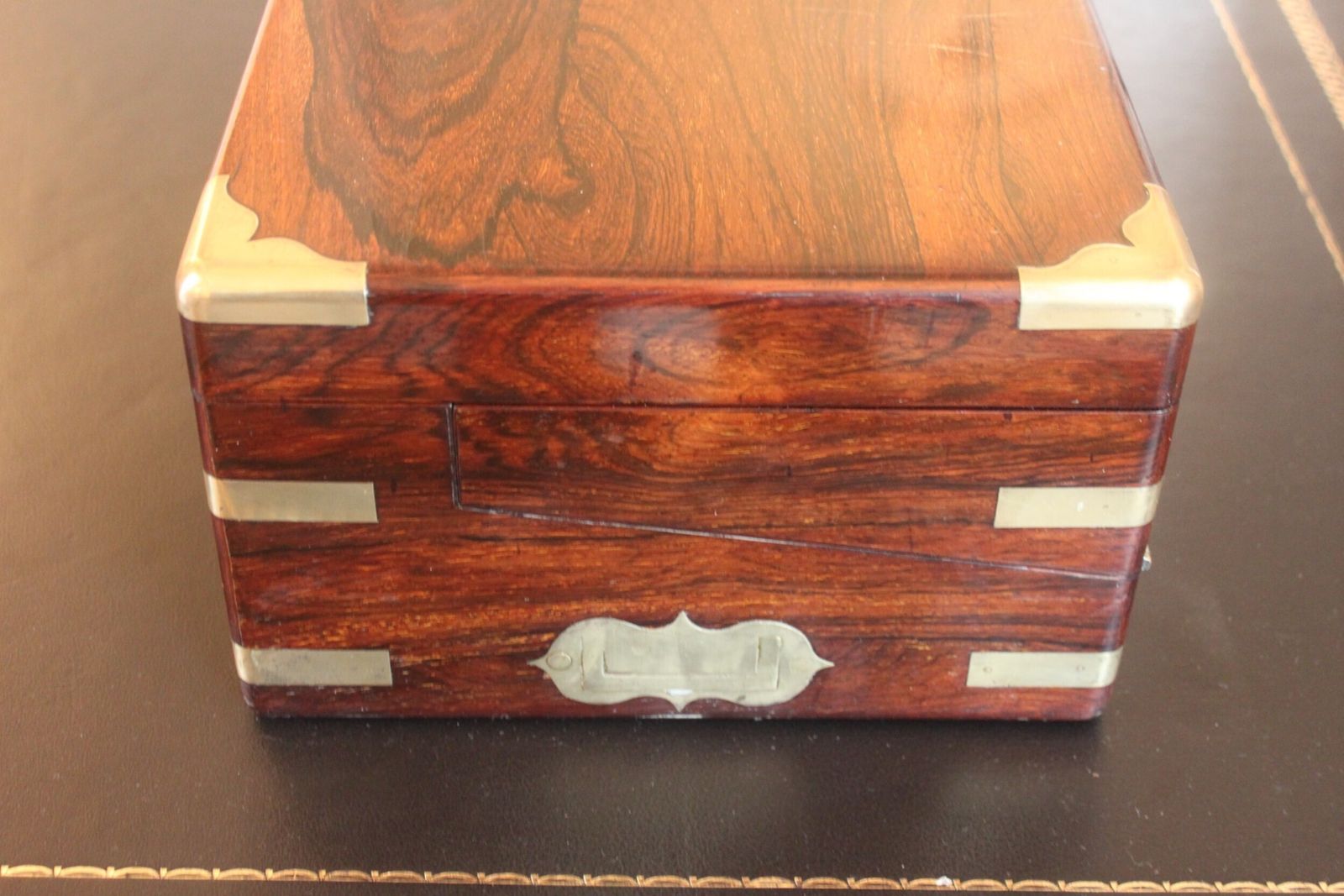 A Fine Late Georgian Rosewood Bi Fold Writing Slope With Secret Drawers photo for sale