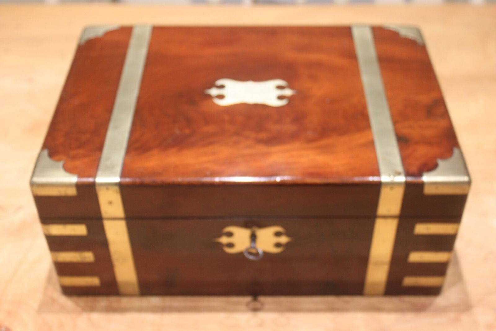 Campaign Style Mahogany Writing Slope With Secret Drawers photo furniture