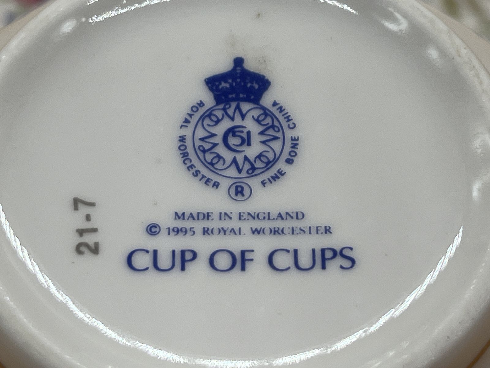 Royal Worcester China Cup Of Cups Design Pink Large Breakfast Tea Cup, Saucer & Plate Trio. photo 295.0