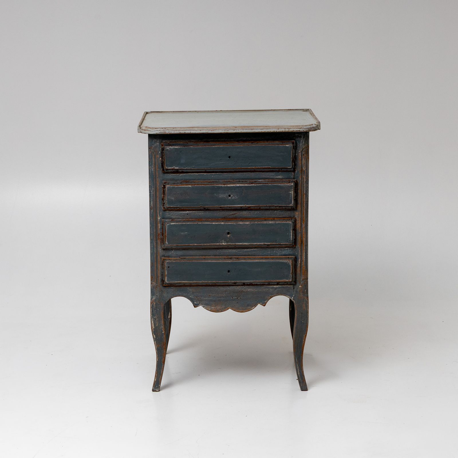 Blue Pinewood Commode In Baroque Style, 19th Century photo furniture