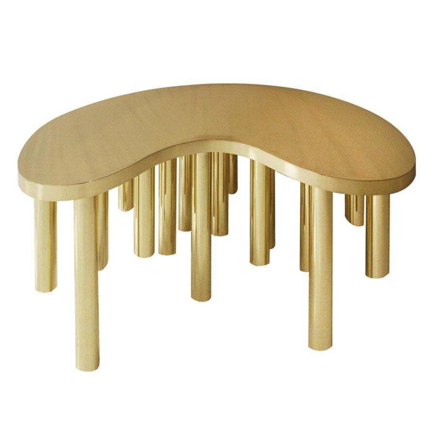 Superego Contemporary Modern "Stalattite" Model Polished Brass Italian Console photo for sale
