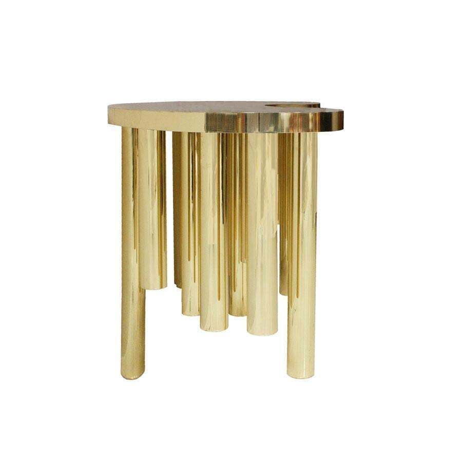 Superego Contemporary Modern "Stalattite" Model Polished Brass Italian Console photo vinterior