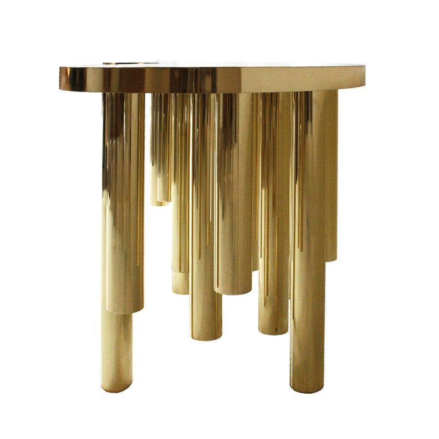 Superego Contemporary Modern "Stalattite" Model Polished Brass Italian Console photo buy