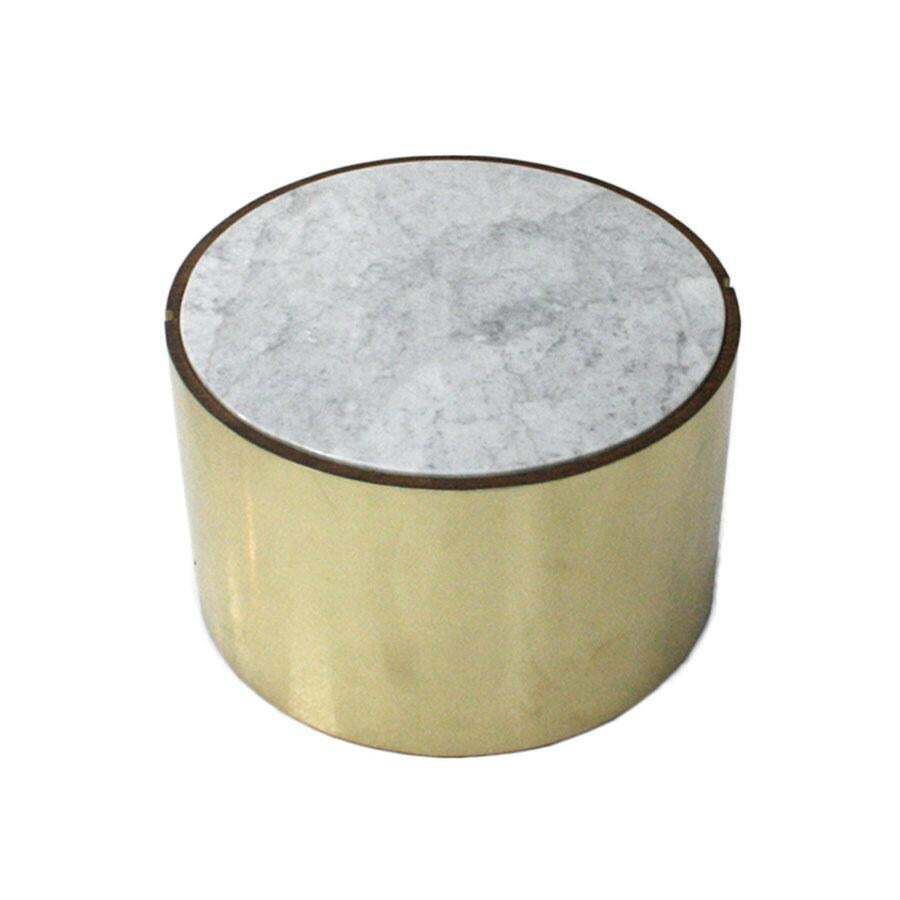 L.A. Studio Modern Brass And Marble Set Of Three Italian Side Tables photo Furniture