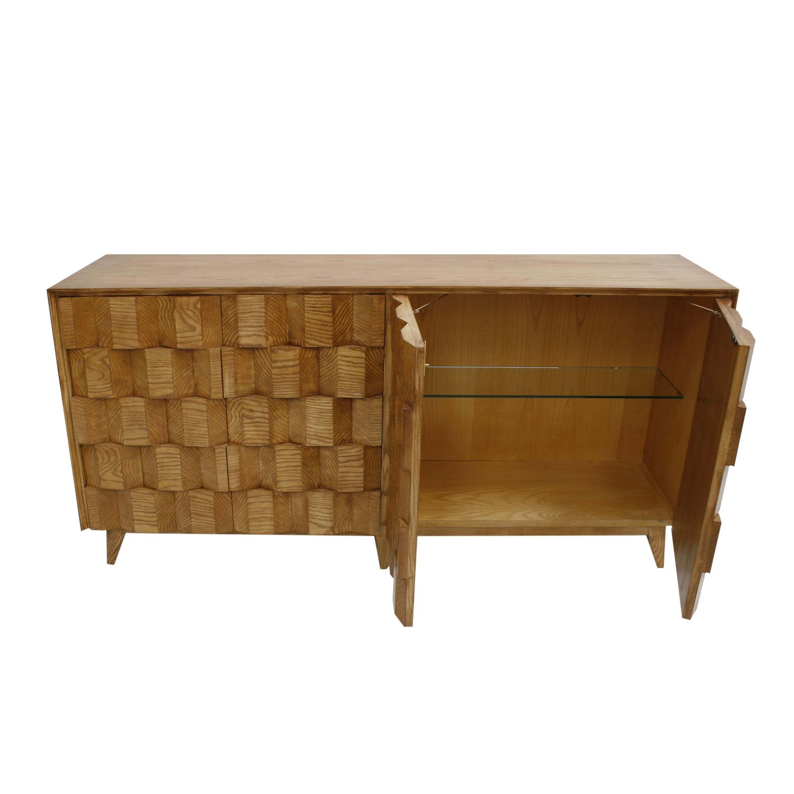 Mid Century Modern Style Oakwood Italian Sideboard Designed By L. A. Studio photo Furniture