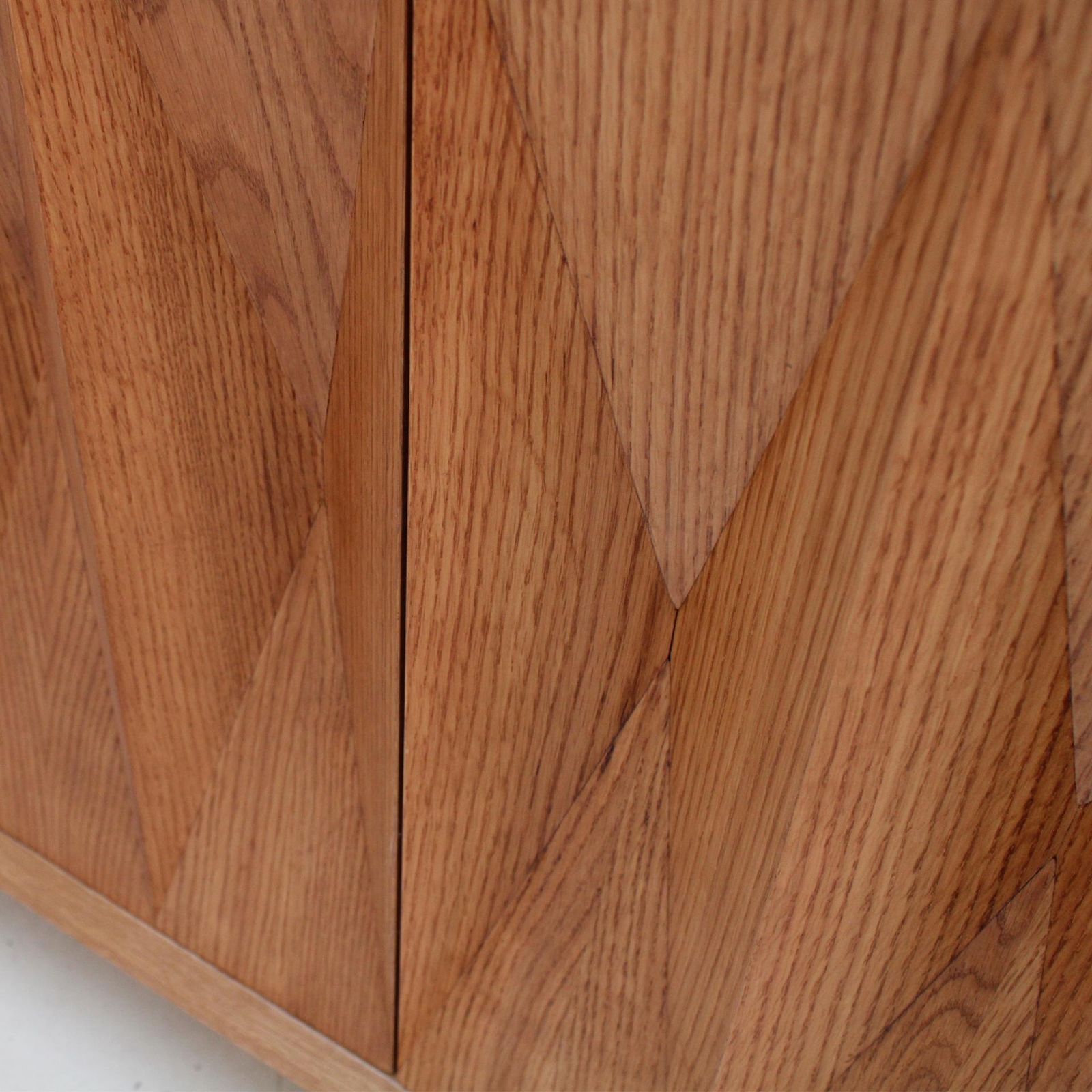 photo for sale Mid Century Modern Style Oak Wood Pair Of Italian Sideboards By L.A Studio