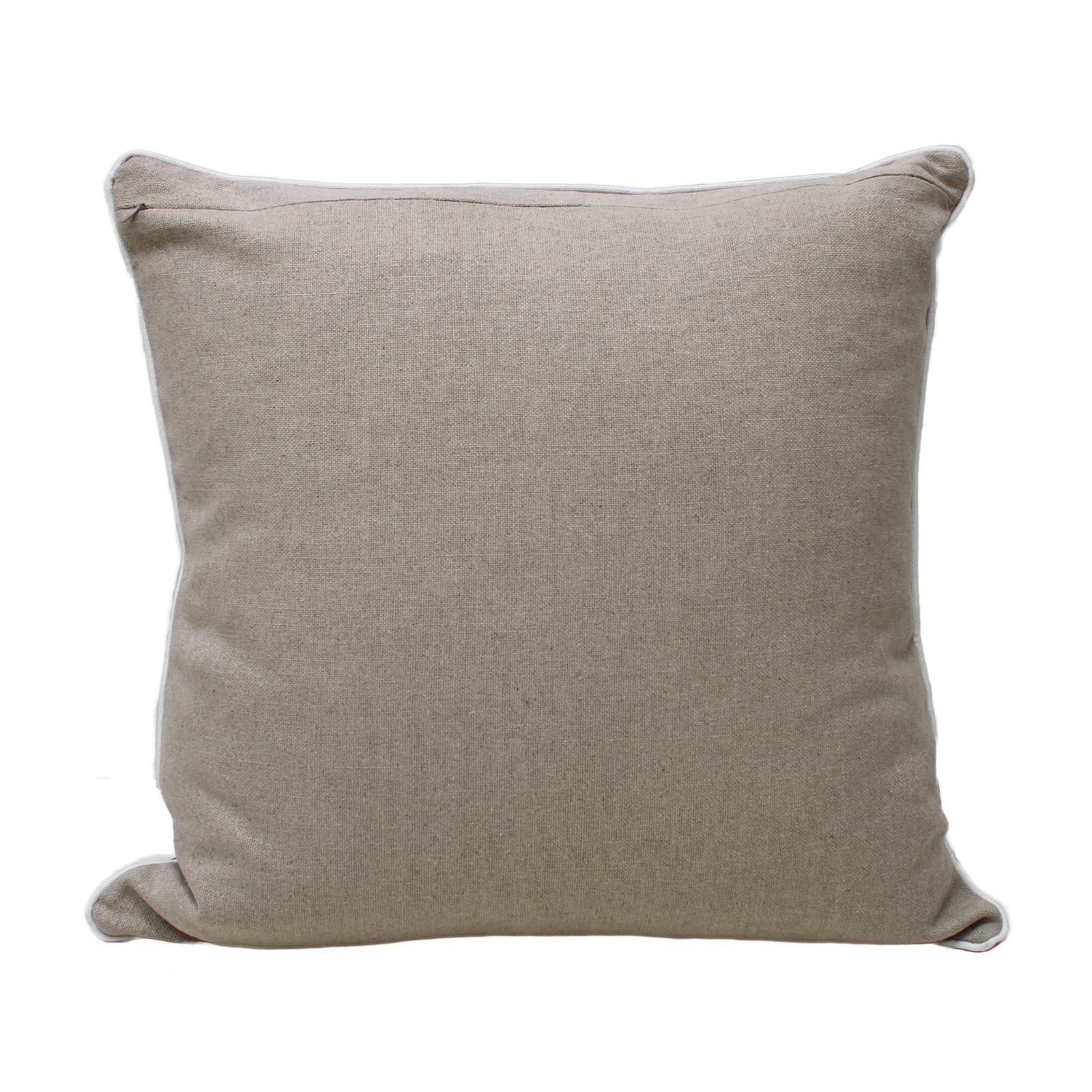 Contemporary Abstract Flower Print Pillow In Linen And Cotton photo furniture