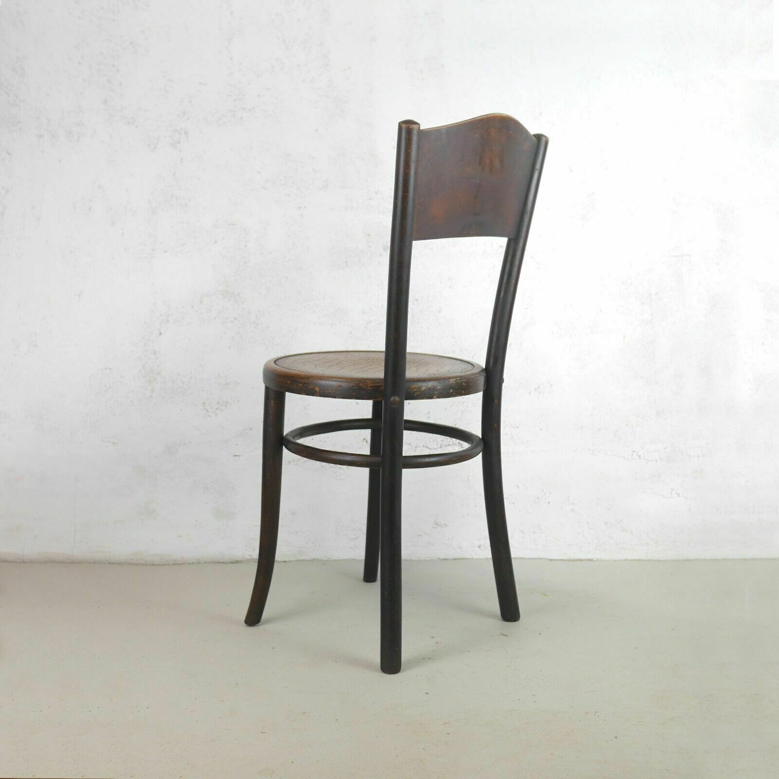 Antique Crocodile Bentwood Embossed Chair Fischel Model 255 Thonet #102679 photo 160.0