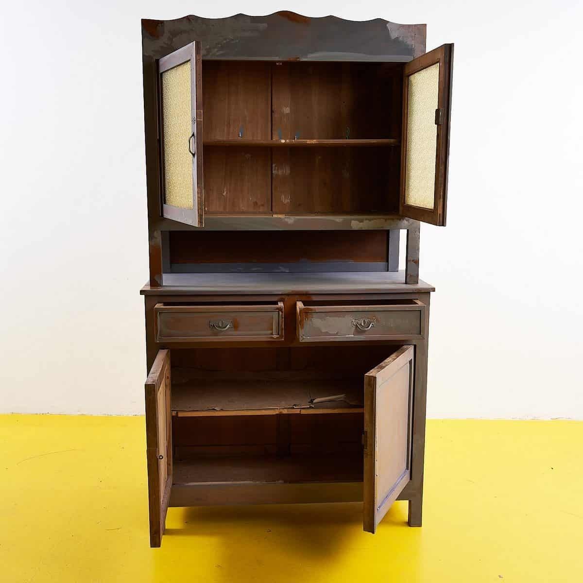Vintage Wooden Sideboard With Showcases photo buy