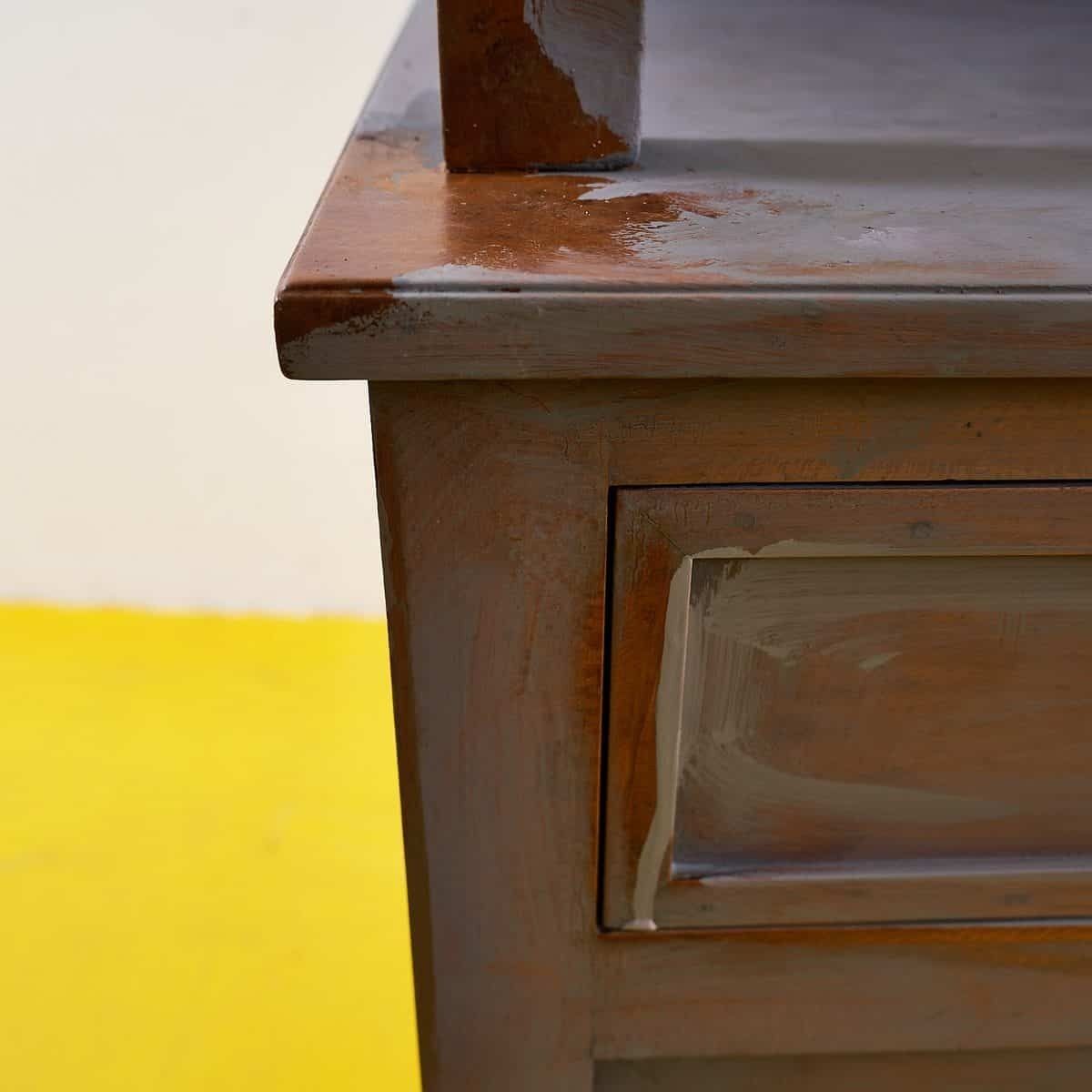 photo furniture Vintage Wooden Sideboard With Showcases