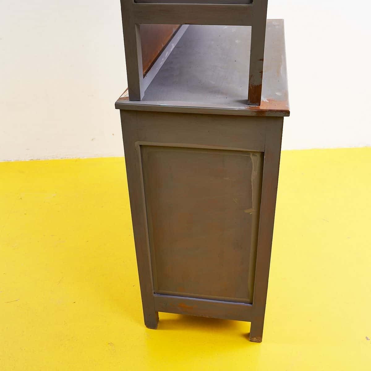 1314.0 Vintage Wooden Sideboard With Showcases photo