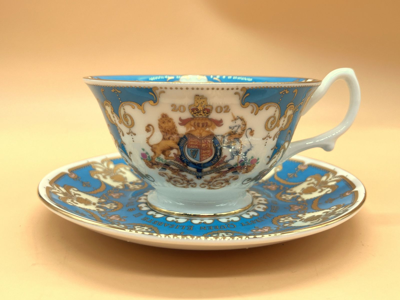 Royal Collection Queen Elizabeth Ll Golden Jubilee 1952   2002 Cabinet Tea Cup And Saucer Duo Boxed With Packaging. photo Home Decor