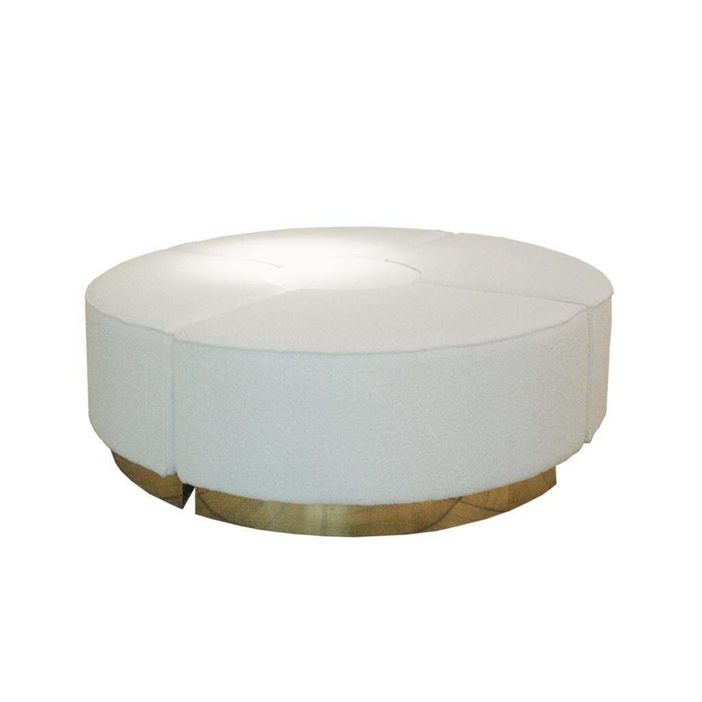 Contemporary "Koala" White Wool Bouclé Italian Ottoman Designed By L.A. Studio photo furniture