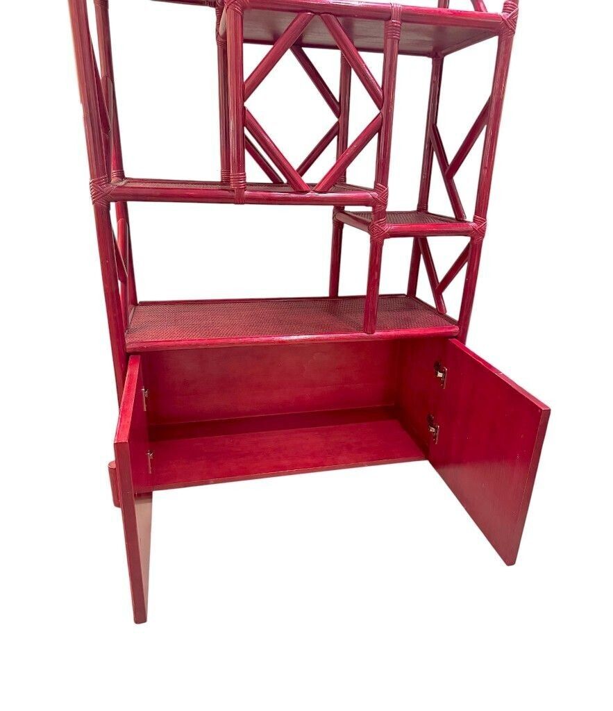 An Italian 1970s Burgundy Red Shelving Unit By Vivai Del Sud photo Furniture