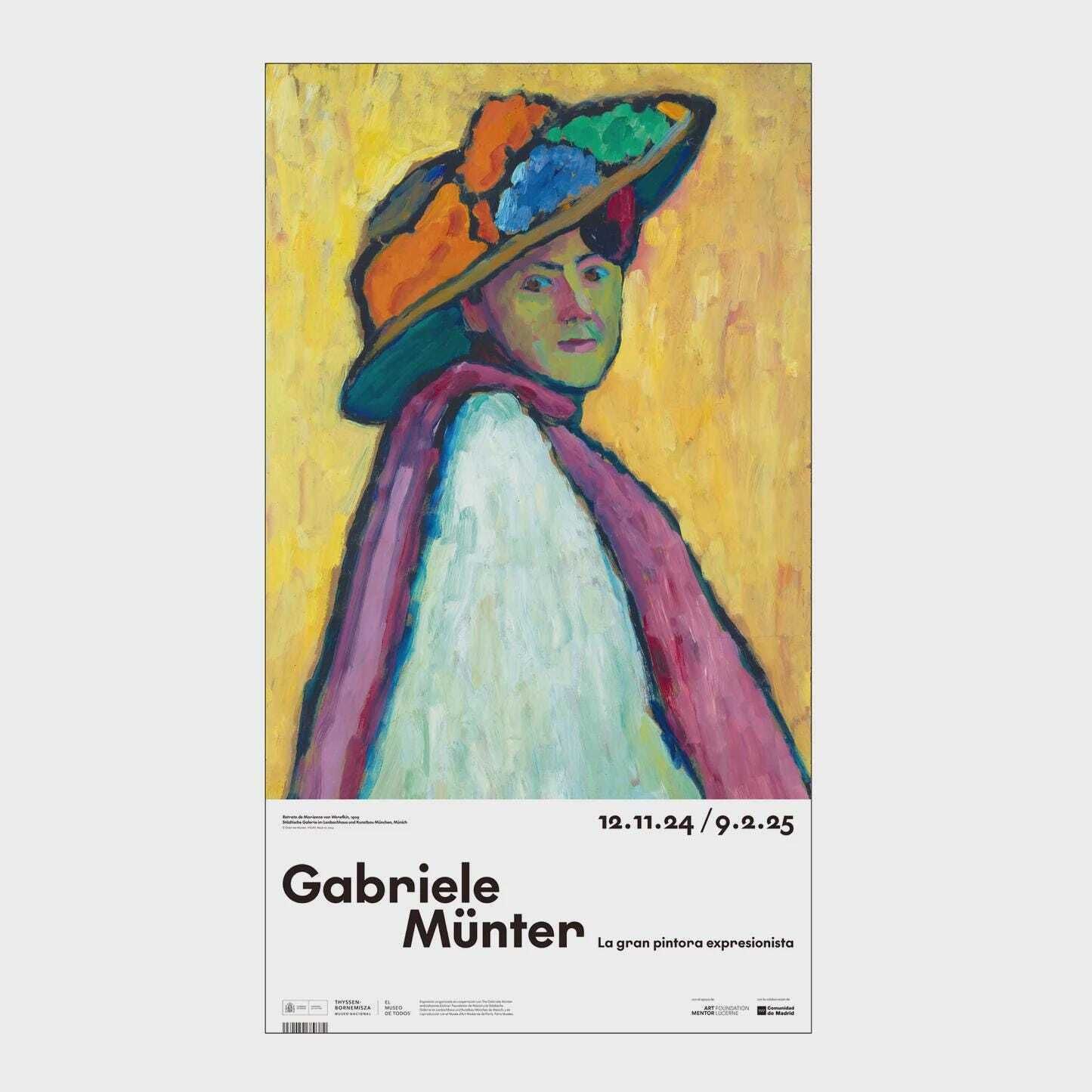 Authentic Gabriele Münter Exhibition Poster – Poster Portrait Of Marianne Von Werefkin – Official Museum Print