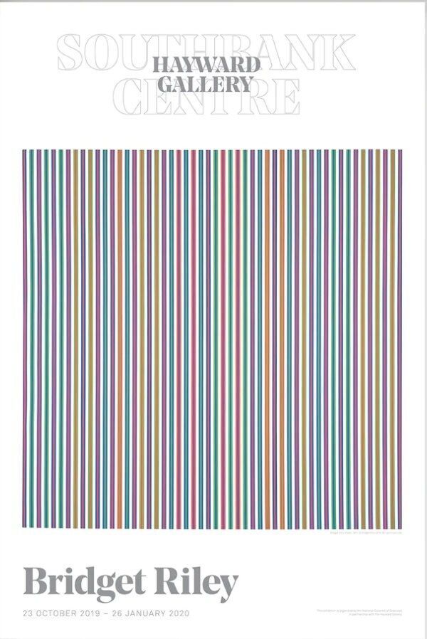Bridget Riley Exhibition Poster Paean Stunning Museum Print By The Op Art Female Artist 1960's Sixties