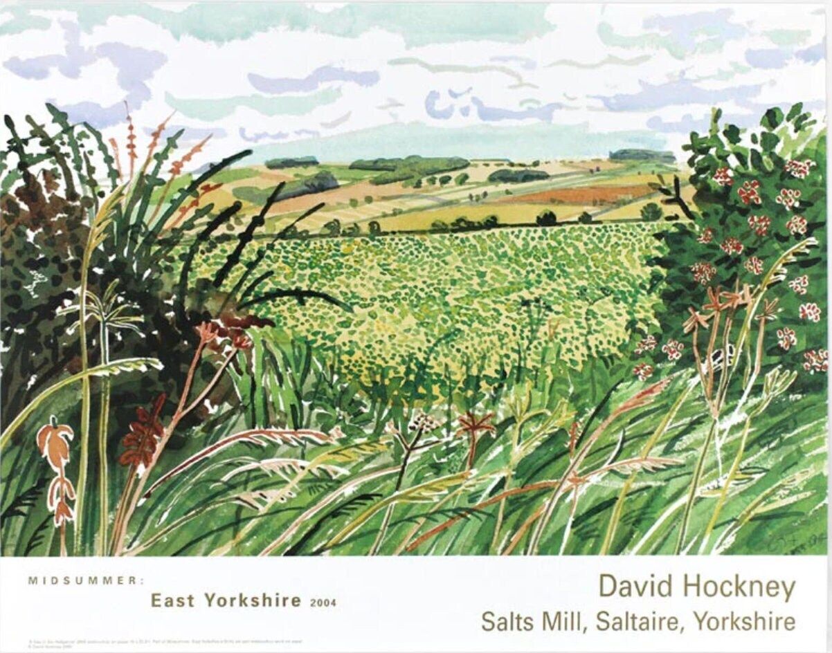 Original David Hockney Exhibition Poster Midsummer East Yorkshire A Gap In The Hedgerow Stunning Official Authentic Print