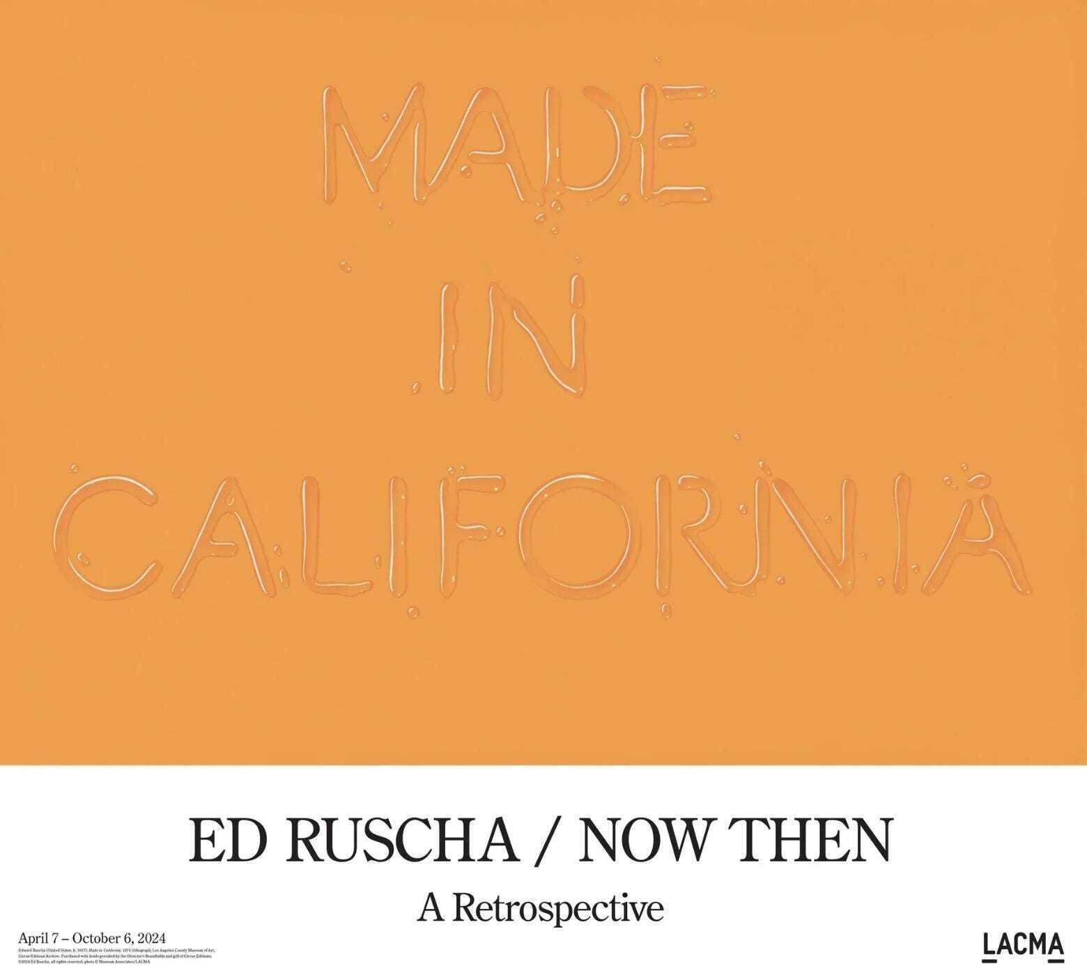 Authentic Ed Ruscha Exhibition Poster Made In California Official Museum Print