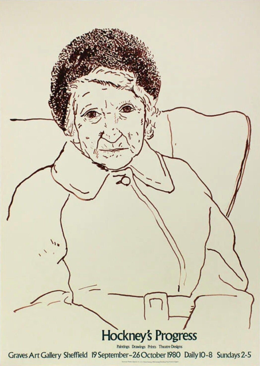 David Hockney Hockney's Mother Stunning Original Vintage Poster From The 1980's Authentic Museum Print