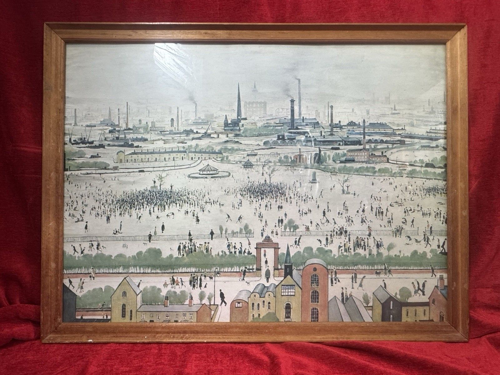 Sunday Afternoon "The Battle Of Life" By Laurence Steven Lowry Print On Board photo furniture