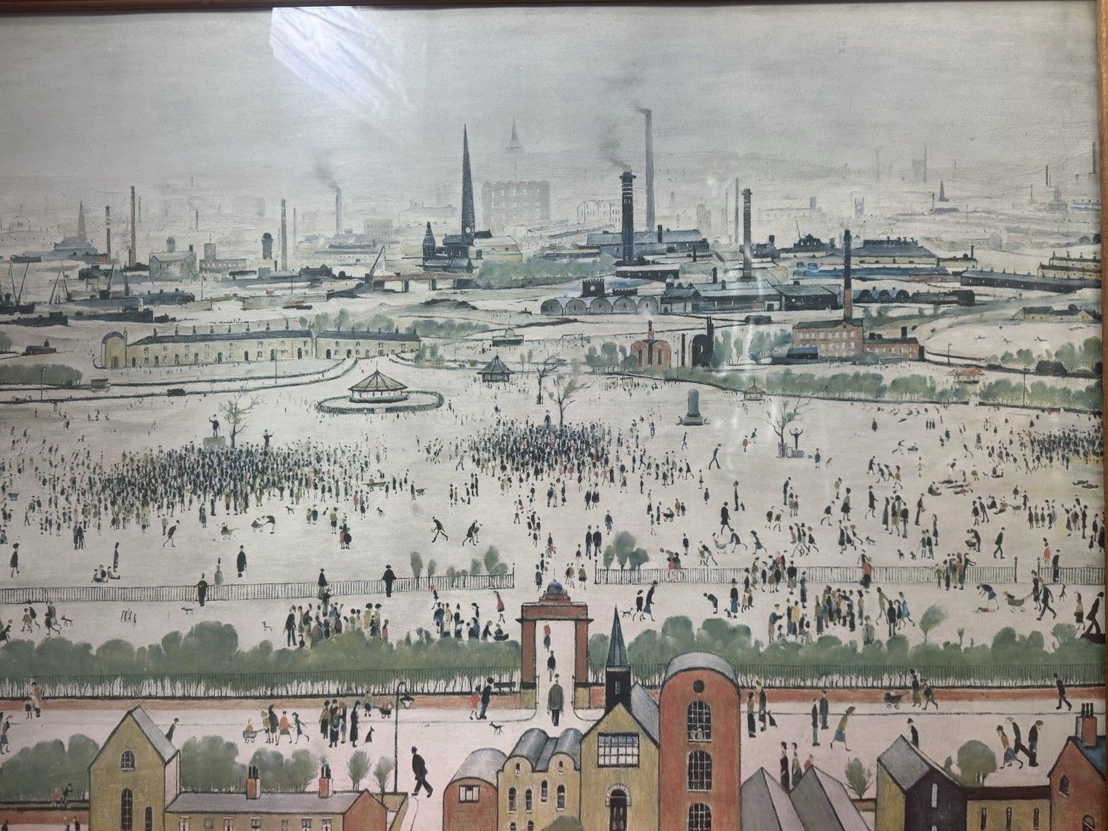 Sunday Afternoon "The Battle Of Life" By Laurence Steven Lowry Print On Board photo buy