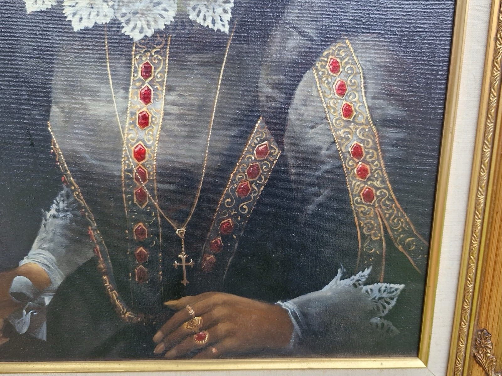 Mid 20thc Portrait Of Lady Jane Grey ‘The Nine Day Queen’ By Artist B Longworth photo vintage