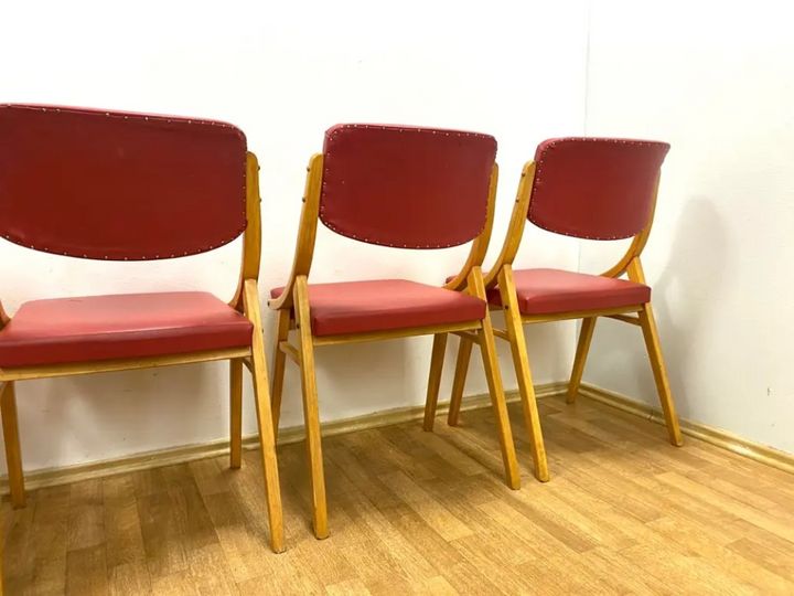 Furniture Set Of 4 Chairs, Ludvík Volák, 1970s, Czechoslovakia photo