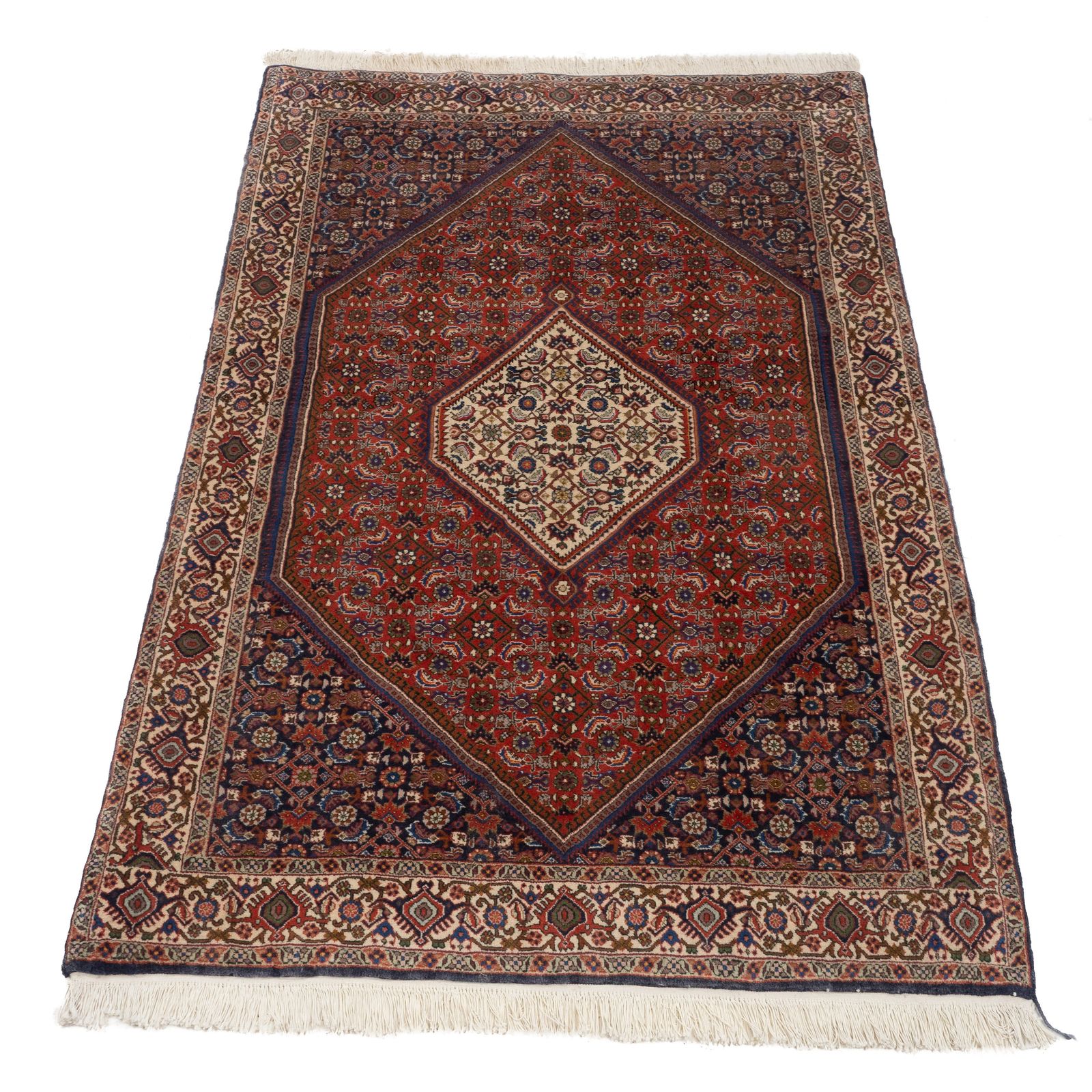 Royal Bidjar Oriental Hand Woven Wool Rug With Herati Pattern 180 × 109cm (5'10 ⅞" × 3'6 ⅞" Handmade Carpet) photo 479.0