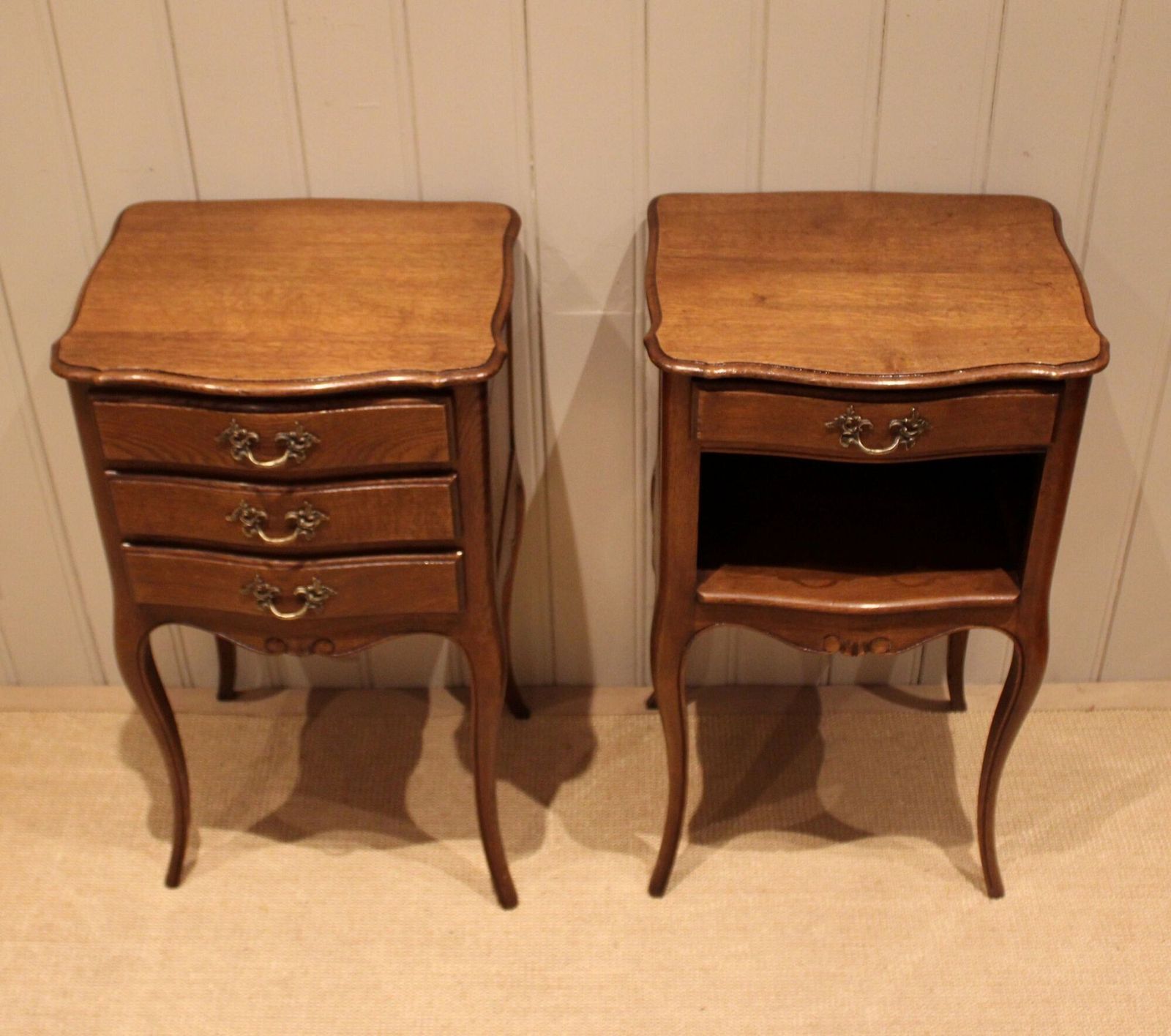 Pair Of French Oak Bedside Cabinets photo furniture