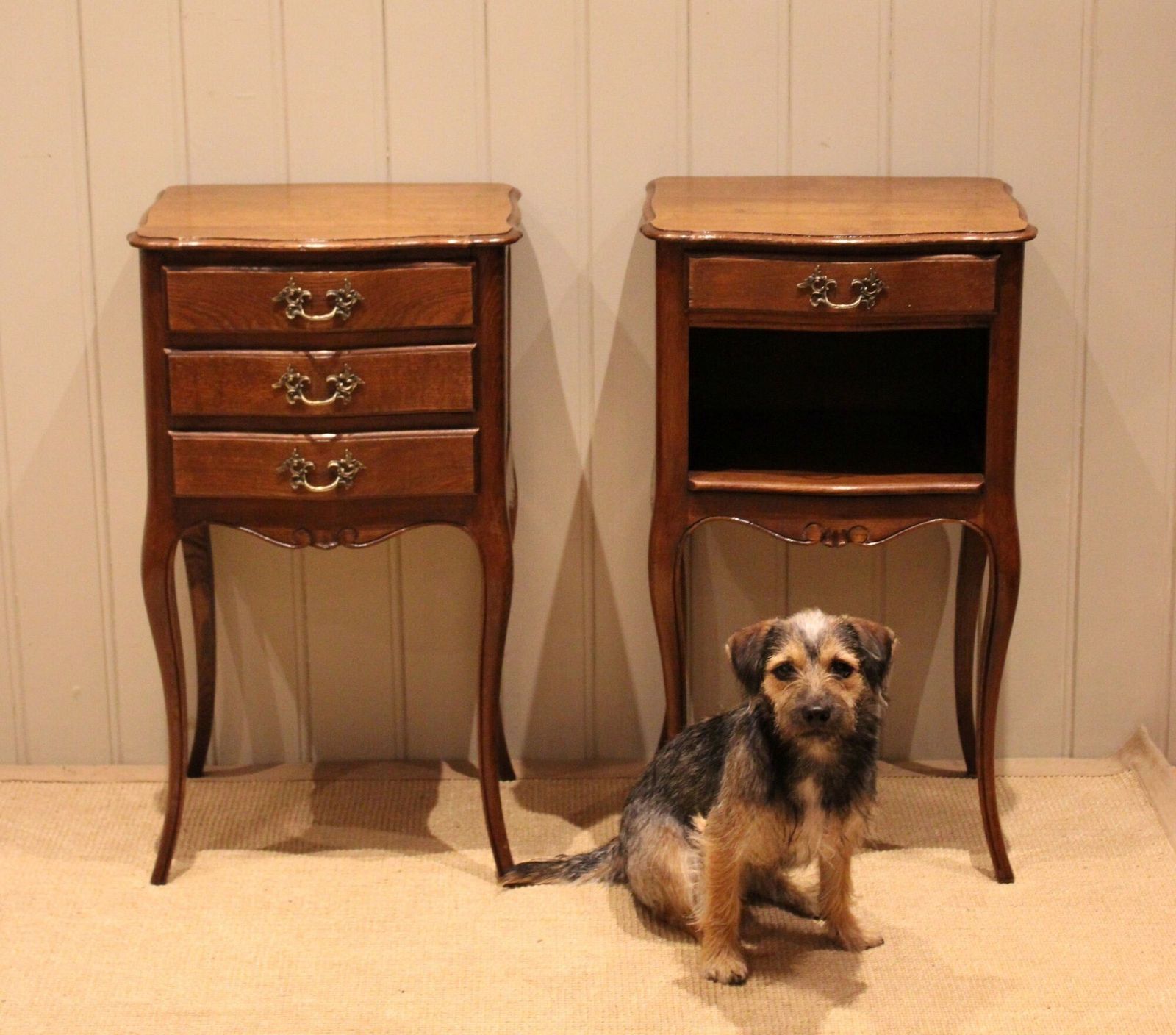 Pair Of French Oak Bedside Cabinets photo buy