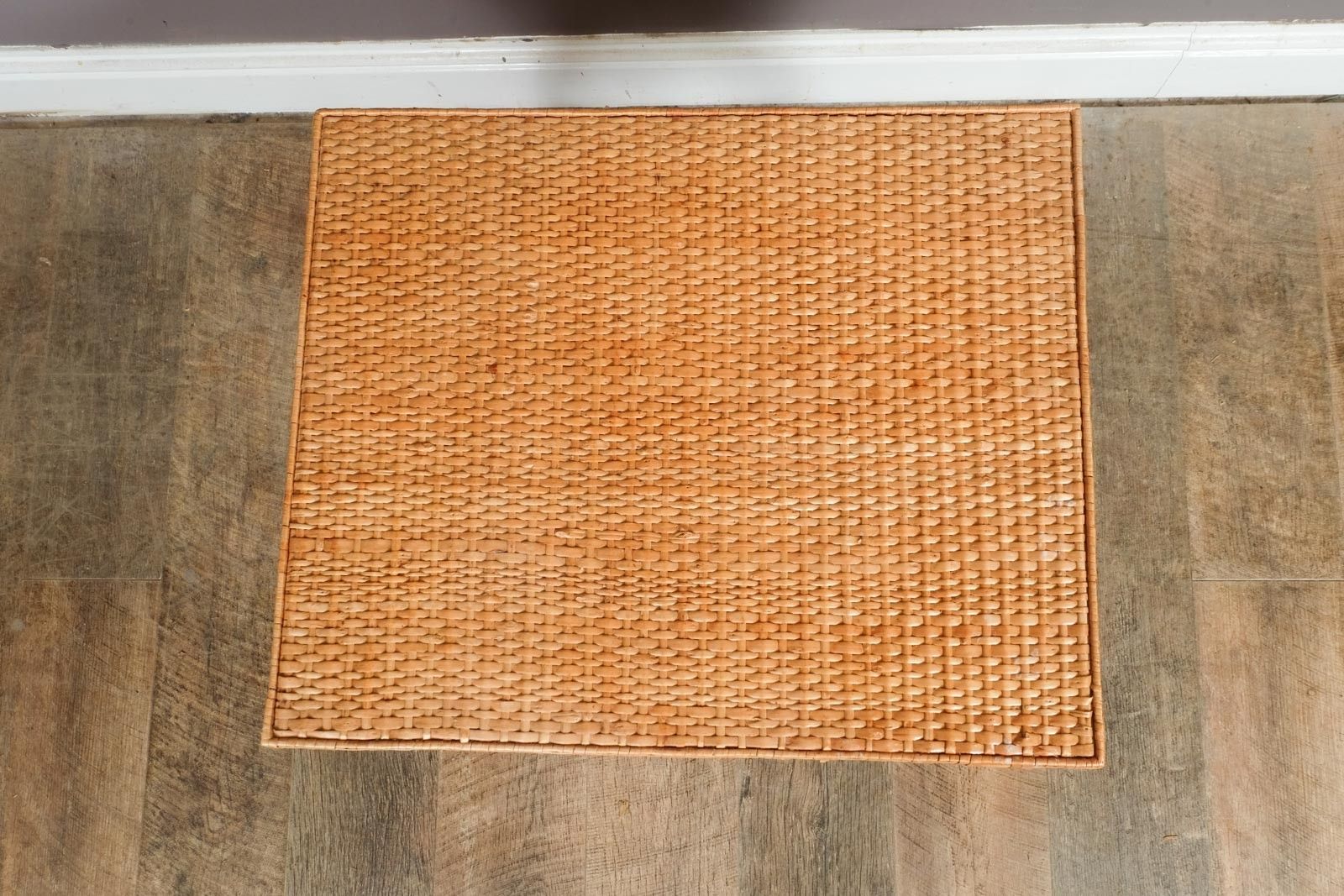 Vintage Retro Bamboo Wicker Side End Table photo 65.0