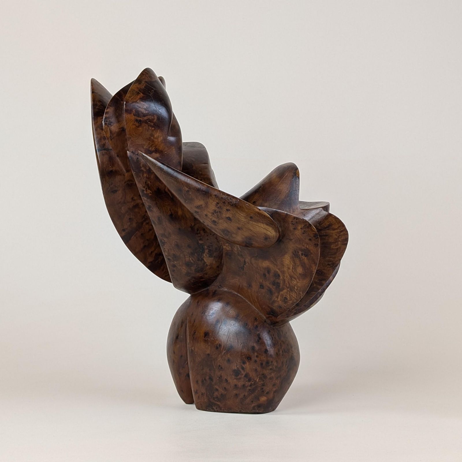 Thuya Burl Abstract Sculpture: Large Mid Century Modern Organic Aromatic Rootwood Figure Art Carving photo 781.0
