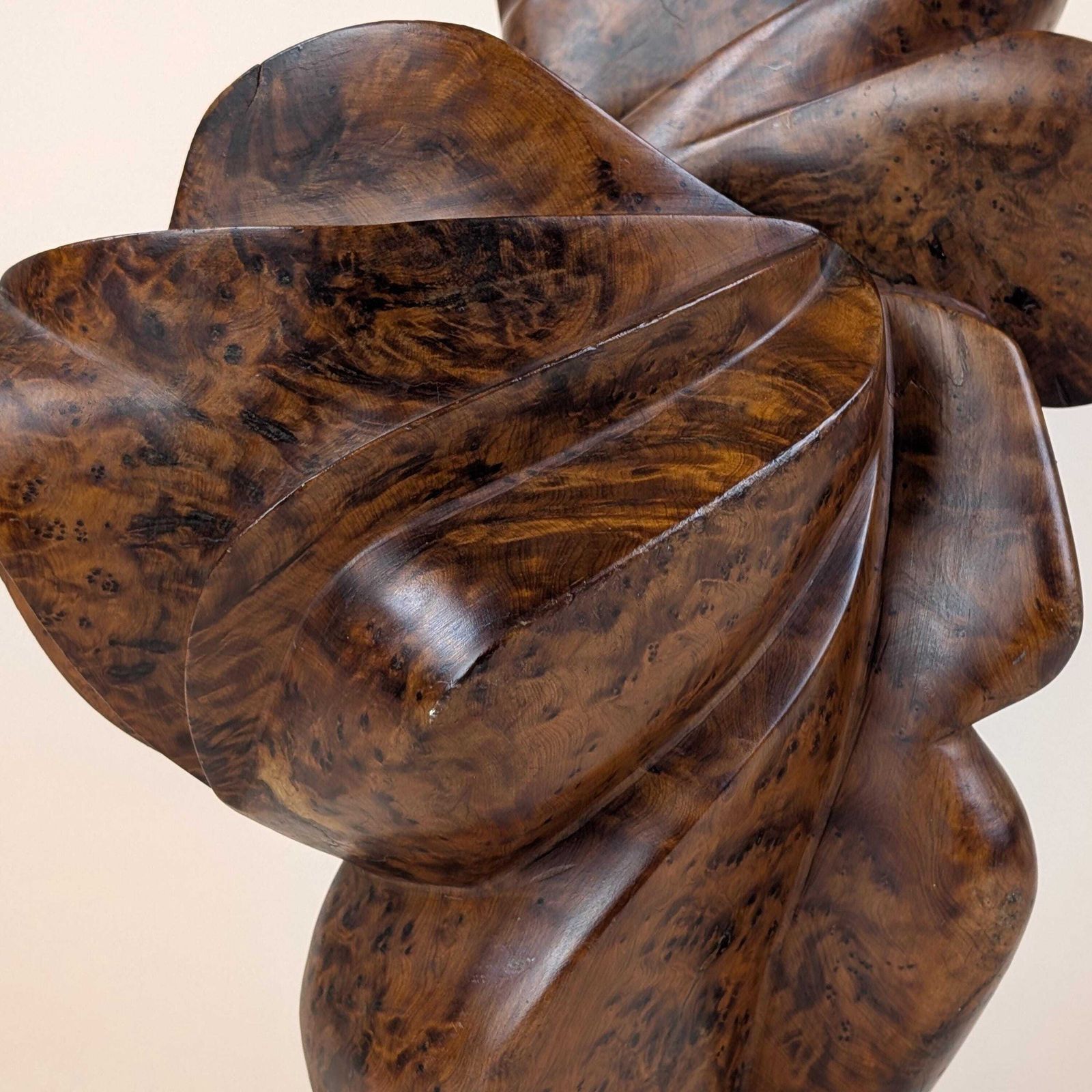 781.0 Thuya Burl Abstract Sculpture: Large Mid Century Modern Organic Aromatic Rootwood Figure Art Carving photo