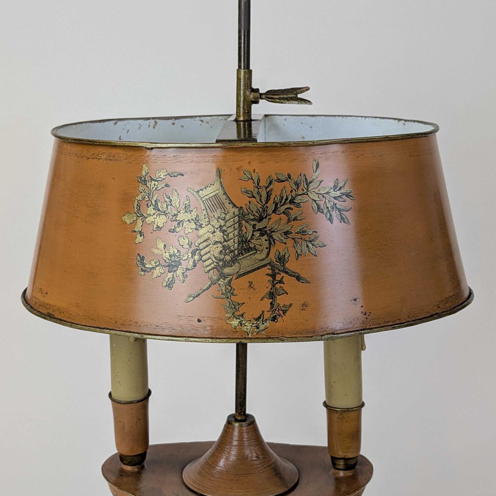 Louis XVI Style Table Lamp: Neoclassical Transfer Decoration Light With Adjustable Tole Shade photo furniture