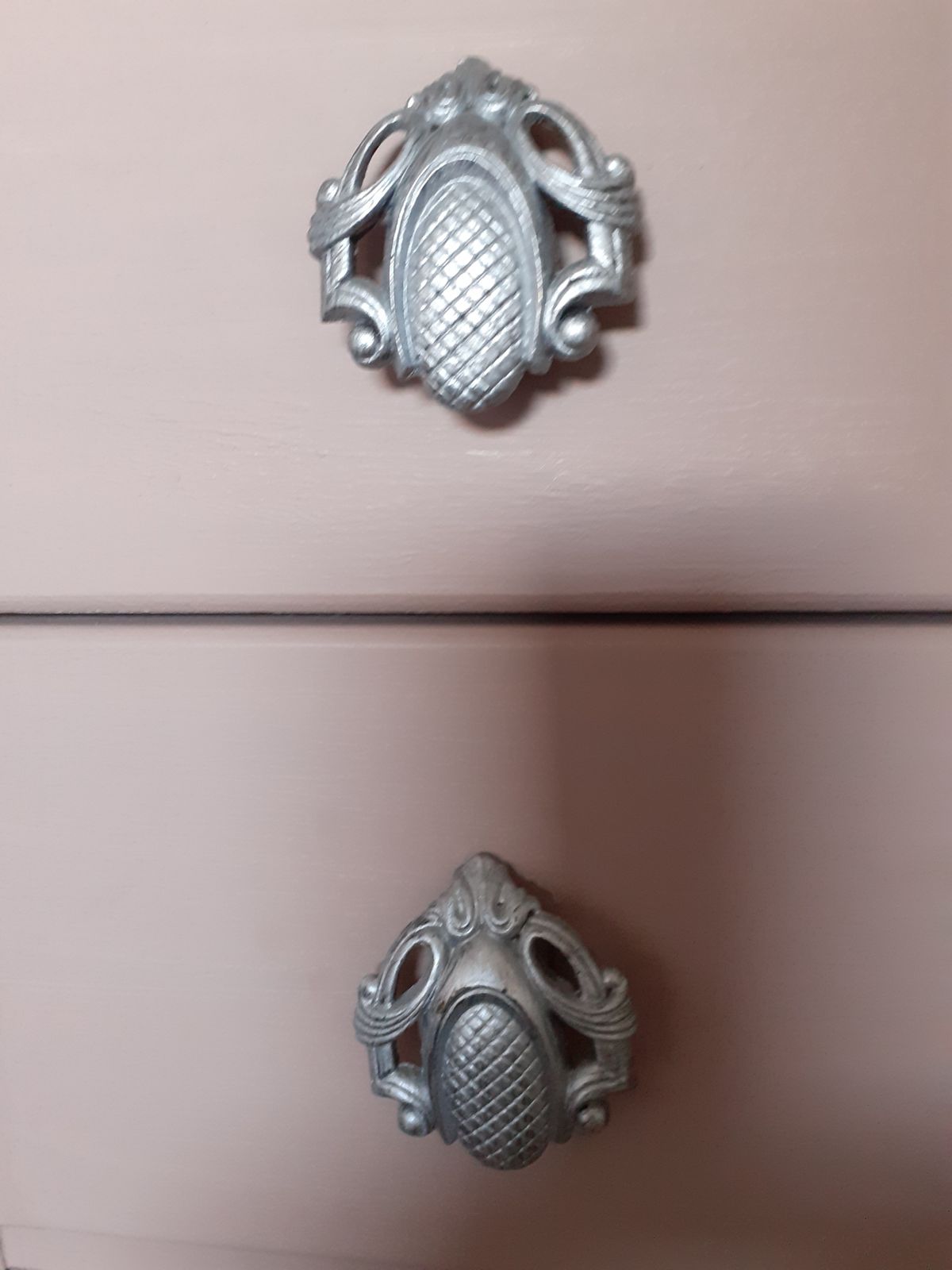 Stunning Lebus Five Drawer Chest. Hand Finished In Damask And Silver photo for sale
